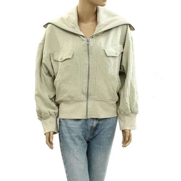 Free People We The Free Addison Jacket Top Ribbed Oversize Slouchy S New 284408 - Picture 5 of 9